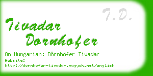 tivadar dornhofer business card